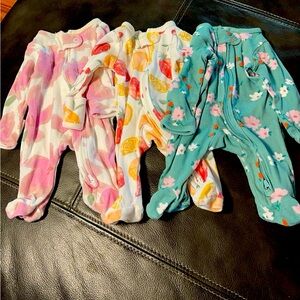 3 zip up girl sleepers